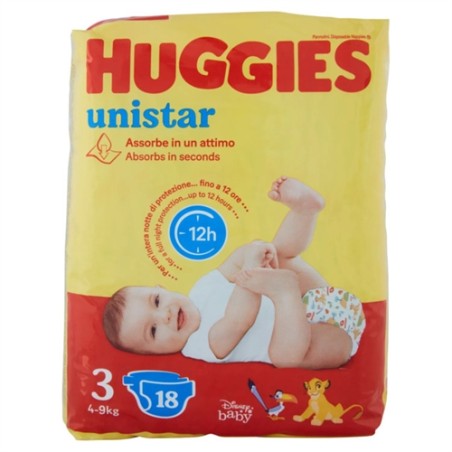5029053582634Huggies Unistar 4-9kg 18pz