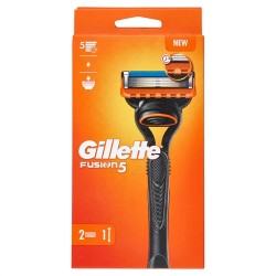 8001090420770Gillette Fusion 5 Rasoio Manual + 2 Ricariche 1pz