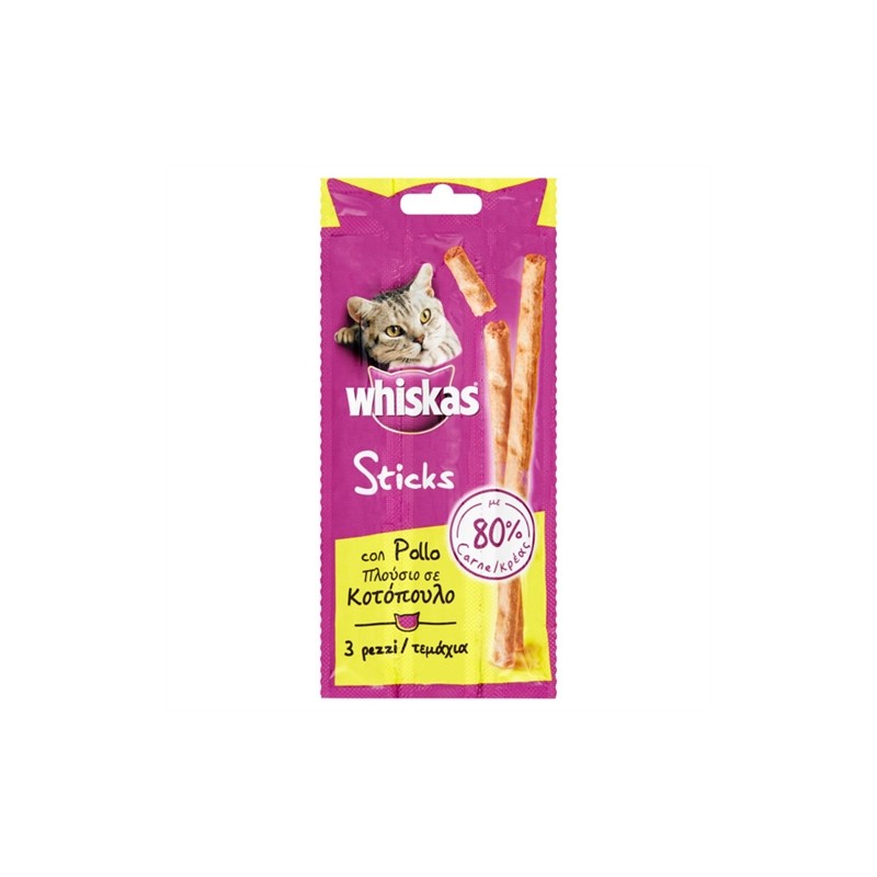 4008429046483Whiskas Cat Sticks Pollo 18gr