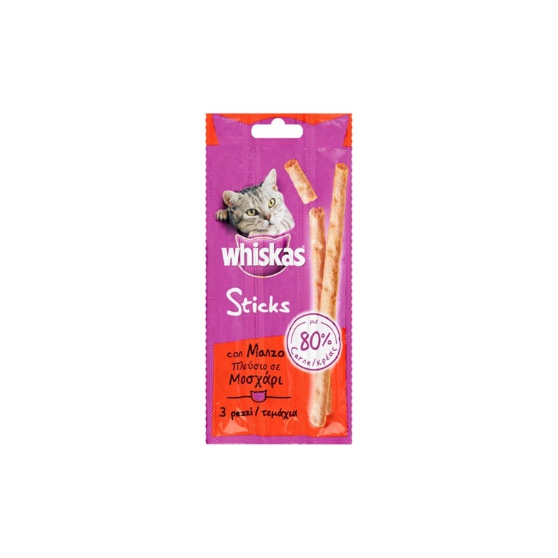 4008429046537Whiskas Cat Sticks Manzo New 18gr 4008429046537Whiskas Cat Sticks Manzo New 18gr