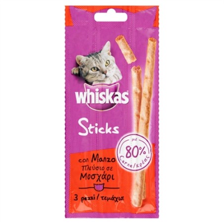 4008429046537Whiskas Cat Sticks Manzo New 18gr