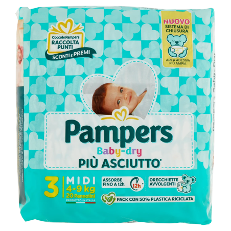 8001480307797Pampers Pannolini Baby-Dry Taglia 3 - 4/9kg 20pz
