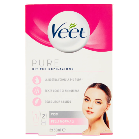 8056860823176Veet Pure Crema Depilatoria Viso Pelli Normali 100ml