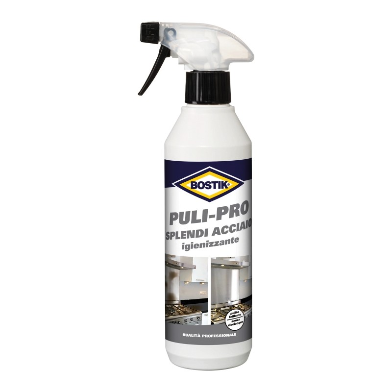 8710439289922Bostik Puli-Pro Splendi Acciaio Igienizzante Spray 500ml