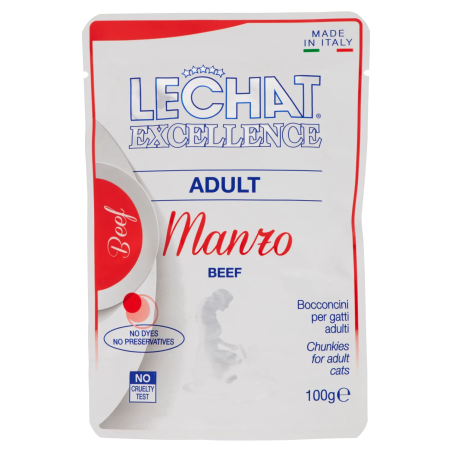 8009470061780Le Chat Excellence Manzo Adult 100gr