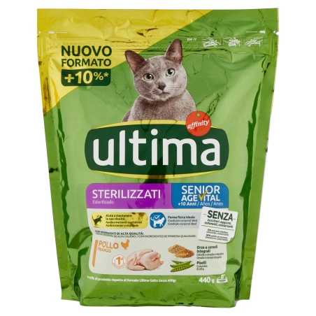 8059149430058Ultima Cat Crocchette Sterilizzato Senior Age Vital 440gr