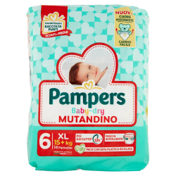 8001480307469Pampers Baby Dry Mutandino Extralarge 15+ Kg 14pz