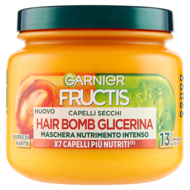 3600542542470Fructis Hair Bomb Glicerina Maschera Capelli Secchi 320ml