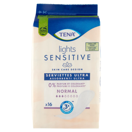 7322541496566Tena Lights Sensitive Ultra Normal 16pz