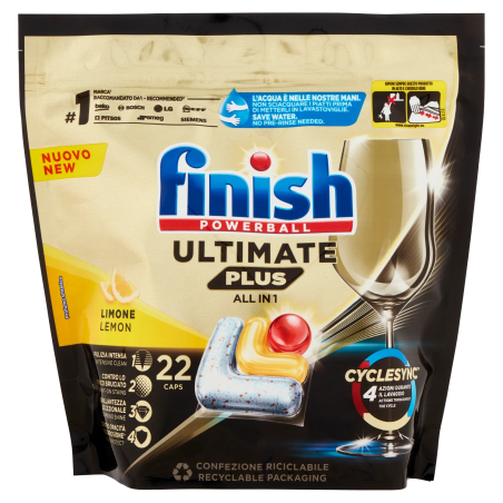 8002910063467Finish Tabs Ultimate Plus Limone 22pz