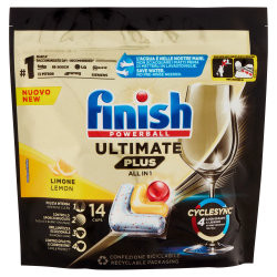8002910063481Finish Tabs Ultimate Plus Limone 14pz