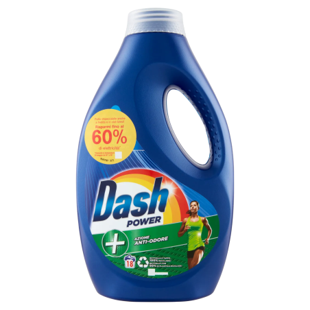 8700216045049Dash Liquido Lavatrice Power Azione Anti-Odore 18 Misurini 900ml