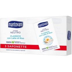 8002340017795Mantovani Saponetta Neutra Classica Con Latte di Riso 3x90gr