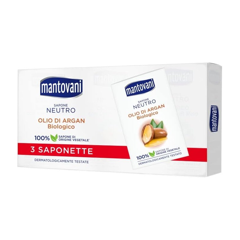 8002340017801Mantovani Saponetta Olio di Argan 3x90gr