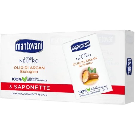 8002340017801Mantovani Saponetta Olio di Argan 3x90gr