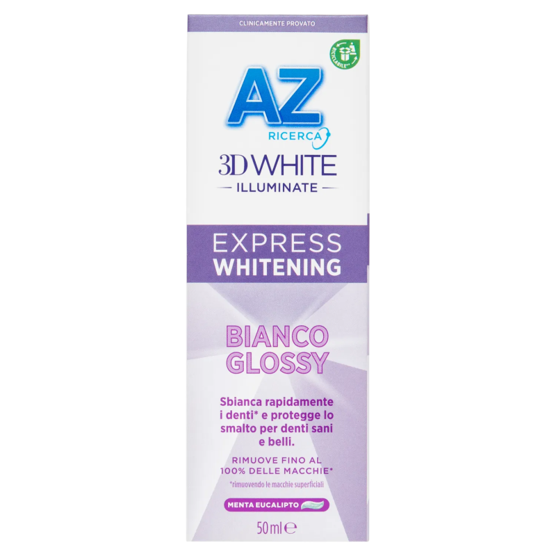8006540952511AZ Dentifricio 3D White Illuminate Express Whitening Bianco Glossy 50ml