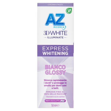 8006540952511AZ Dentifricio 3D White Illuminate Express Whitening Bianco Glossy 50ml