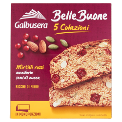 8002190006345Galbusera Belle Buone 5 Colazioni Mirtilli Rossi, Mandrole E Semi Di Zucca 200gr