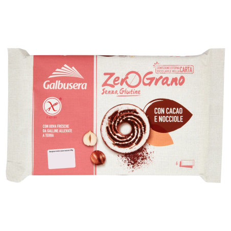 8002190006277Galbusera Zero Grano Con Cacao E Nocciole 6x36,7gr