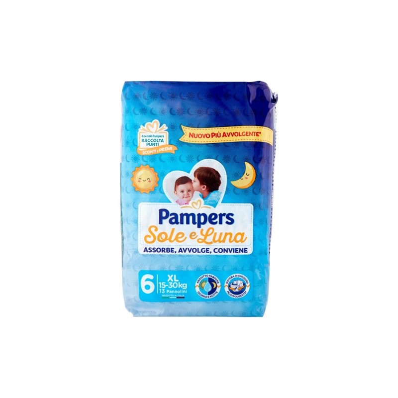 8001480306486Pampers Sole&Luna 15-30kg New 13pz