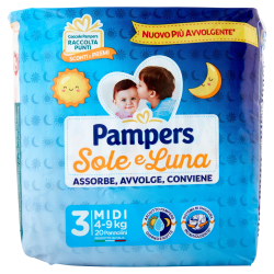 8001480306455Pampers Pampers Sole&Luna Taglia 3 - 4/9kg 20pz