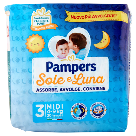 8001480306455Pampers Pampers Sole&Luna Taglia 3 - 4/9kg 20pz