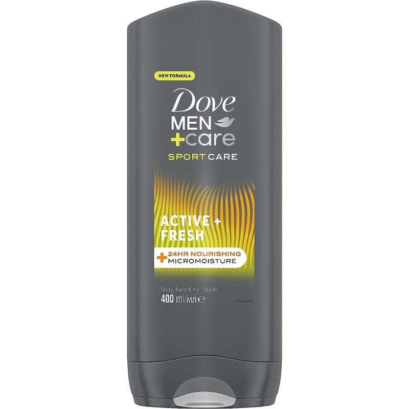8717163634615Dove Men+Care Active +Fresh Body, Face & Hair Wash 400ml