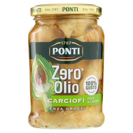 8001010039501Ponti Zero Olio Carciofi Pepe & Limone 300gr