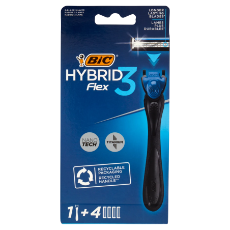 3086123644939Bic Hybrid Flex 3 Rasoio + 4 Ricariche 1pz