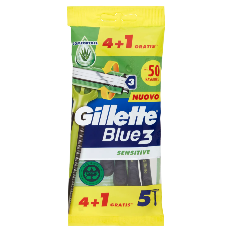 7702018476626Gillette Blue 3 Sensitive Usa&Getta 4+1pz