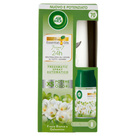 8002910064075Air Wick Fresh Matic Diffusore + Ricarica Fresia Bianca New 1pz