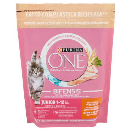 8445290071996Purina One Cat Crocchette Junior Pollo&Riso New 800gr