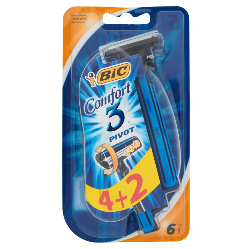 3086126685281Bic Rasoio Comfort 3 Pivot 4+2pz