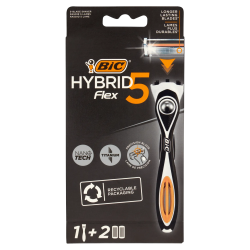 3086123644922Bic Kit Rasoio Hybrid Flex 5 + 2 Ricariche 1pz