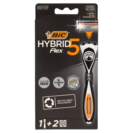 3086123644922Bic Kit Rasoio Hybrid Flex 5 + 2 Ricariche 1pz