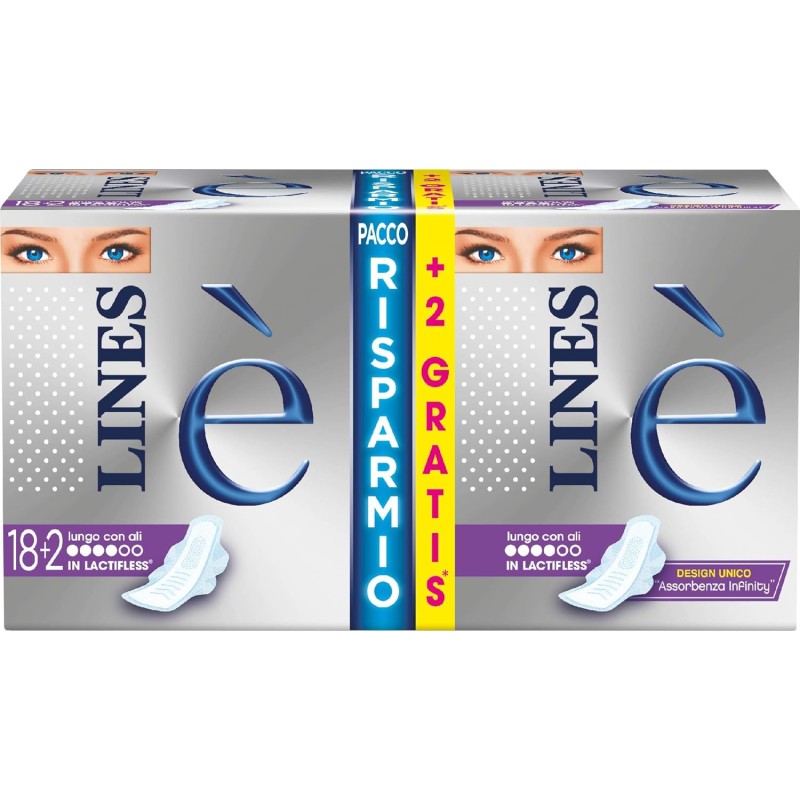 8001480403819Lines E' Lungo Con Ali 18+2pz