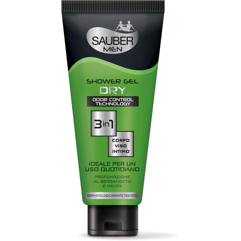 8005520611073Sauber Men Doccia Dry 3in1 200ml