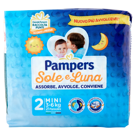 8001480306448Pampers Pannolini Sole&Luna Taglia 2 - 3/6kg 21pz