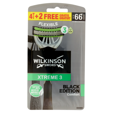 4027800383801Wilkinson Extreme 3 Black Edition Usa & Getta 4+2pz