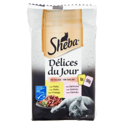 4770608261597Sheba Cat Delices Du Jour Pollo/Salmone 6x50gr