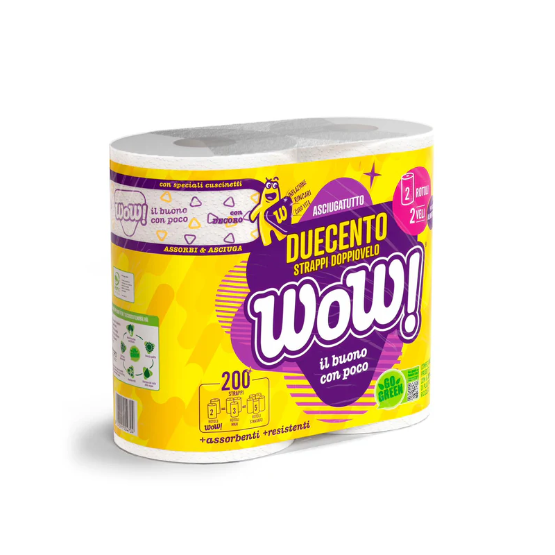 8007091004704Wow Asciugatutto Rotoloni New 2pz