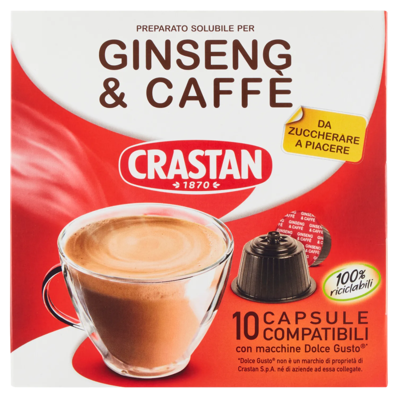 8007100044721Crastan Dolce Gusto Ginseng & caffè Capsule 10pz