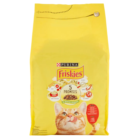 7613031884247Friskies Cat Crocchette Manzo, Pollo e Verdure 4000gr