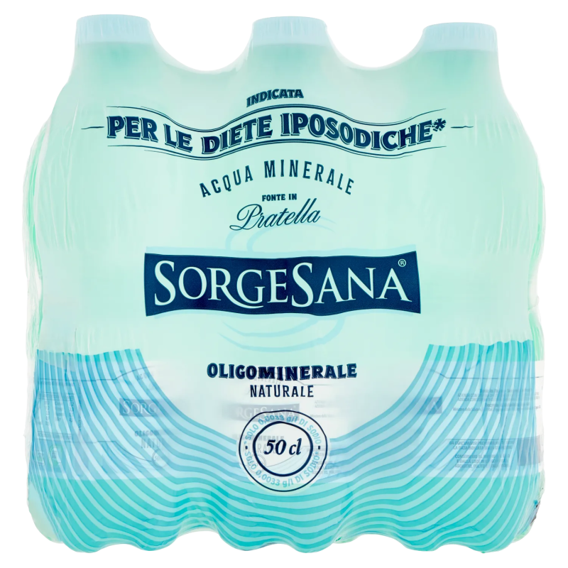 8008627000450Sorgesana Acqua Naturale Pet 6x500ml
