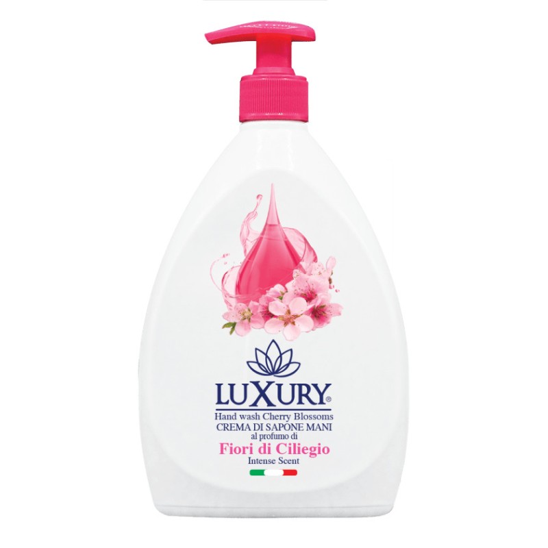 8033447586518Luxury Sapone Liquido Fiori di Ciliegio Con Dispenser 750ml