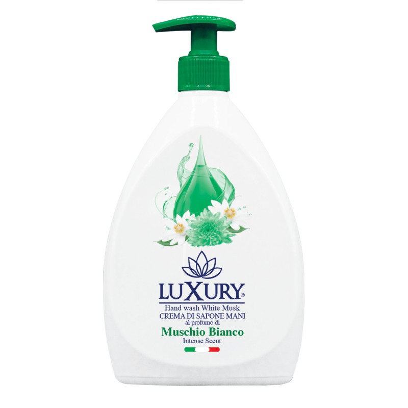 8033447586563Luxury Sapone Liquido Muschio Bianco Con Dispenser 750ml