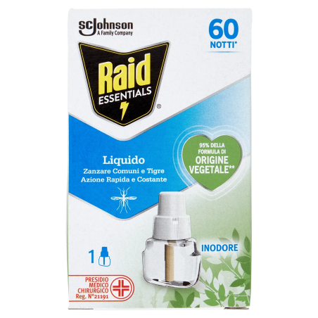 5000204328653Raid Essentials Liquido Ricarica 60 notti 36ml