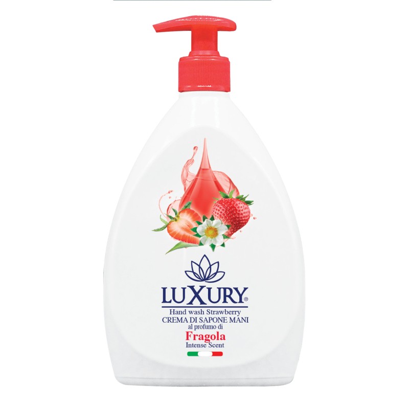 8033447586587Luxury Sapone Liquido Fragola Con Dispenser 750ml