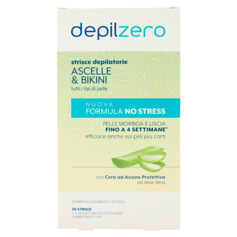8008970053950Depilzero Strisce Gel Ascelle & Bikini 20pz