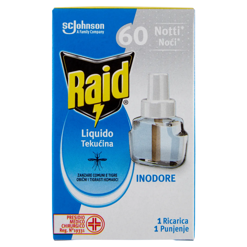 5000204161960Raid Ricarica Liquido Inodore 60 Notti 36ml 5000204161960Raid Ricarica Liquido Inodore 60 Notti 36ml
